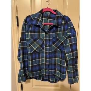 ZARA XS Plaid Print Wool Blend Flannel Overshirt
